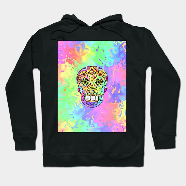 TRIPPY Sugar Skull Portrait Hoodie by SartorisArt1